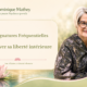 « Dominique Mathey, thérapeute psychocorporelle, présente les Signatures Fréquentielles dans un décor naturel avec un lotus, autour du thème : retrouver sa liberté intérieure. »